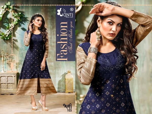 Kinti Kulfi Rayon Designer Festive Wear Kurti 